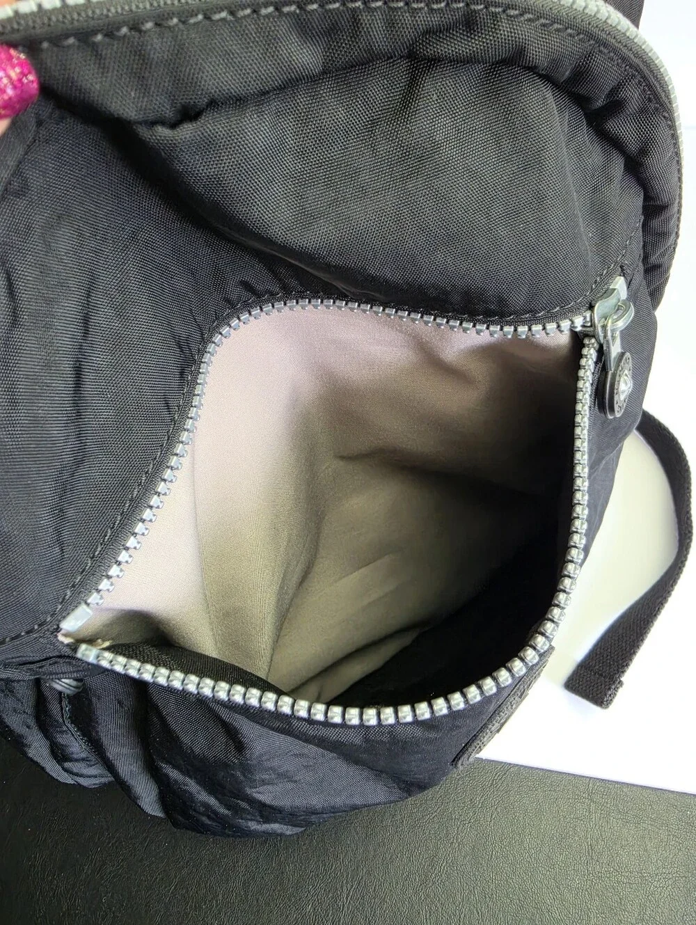 Kipling Black Nylon Synthetic Live Light Backpack Holds Laptop / Note Book